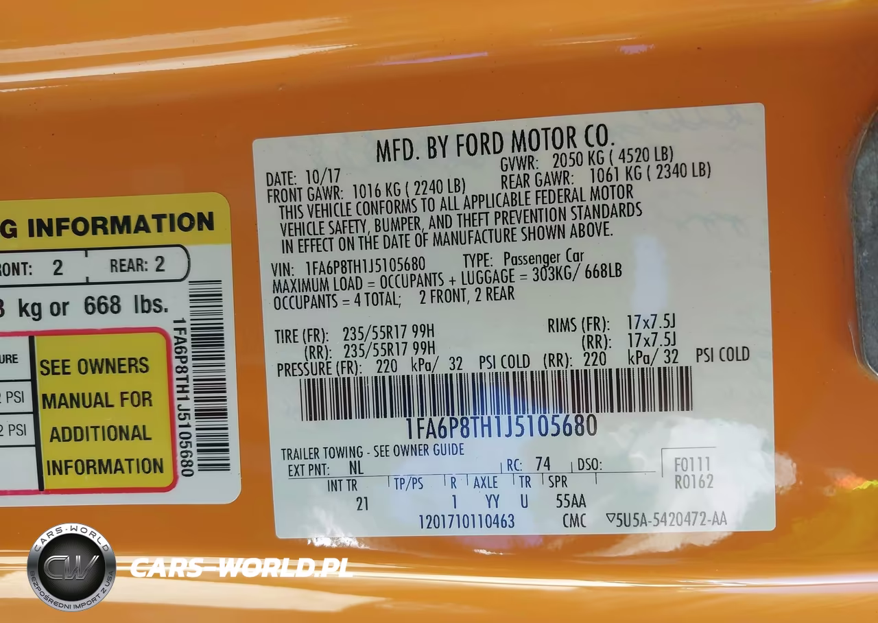 2018 Ford Mustang Ecoboost VIN:1FA6P8TH1J5105680 - 9