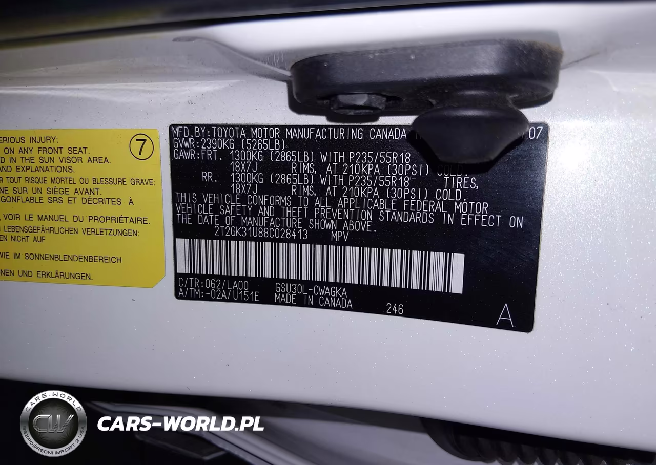 2008 Lexus Rx 350 VIN:2T2GK31U88C028413 - 9