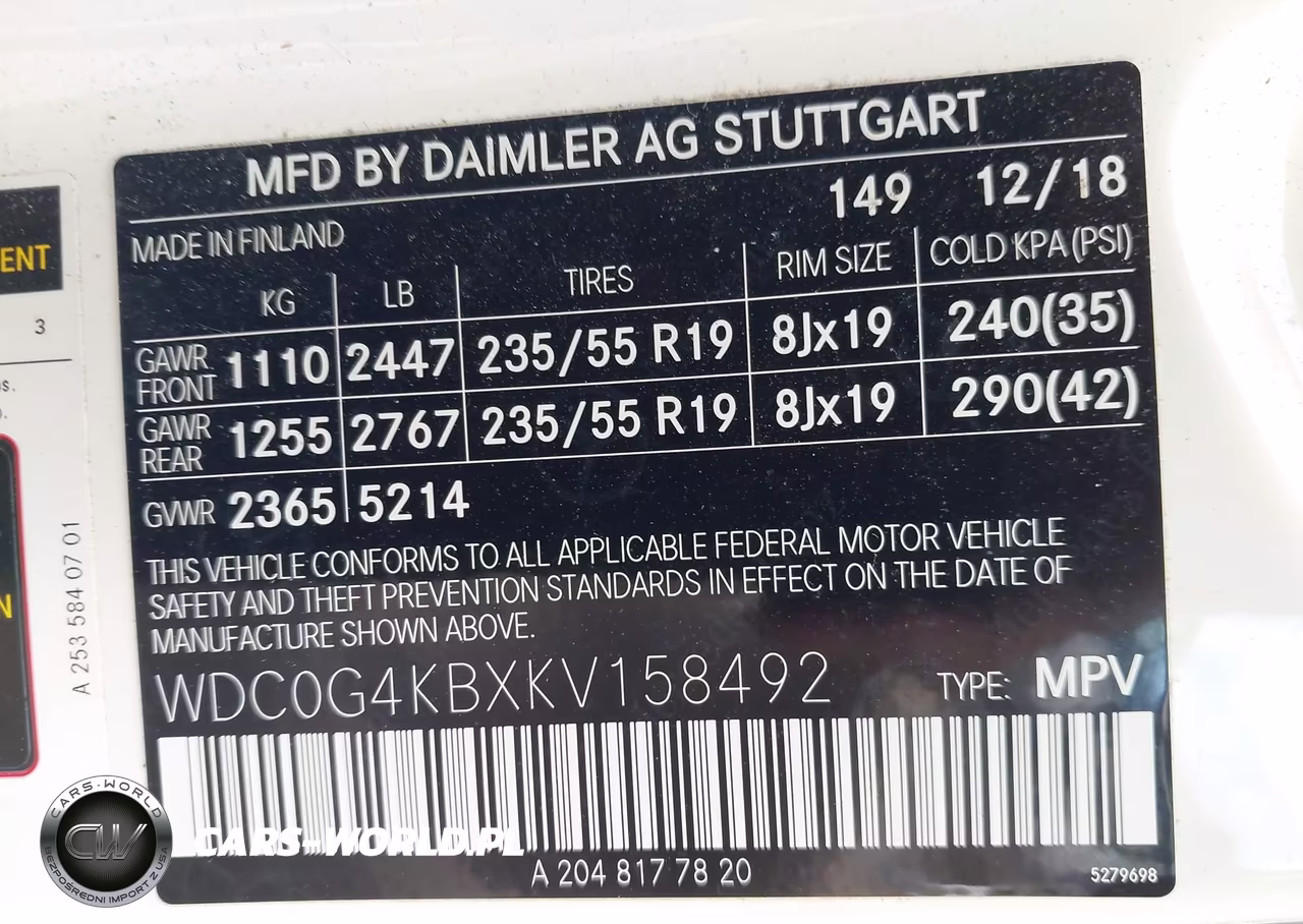 2019 Mercedes-Benz Glc 300 4Matic VIN:WDC0G4KBXKV158492 - 9
