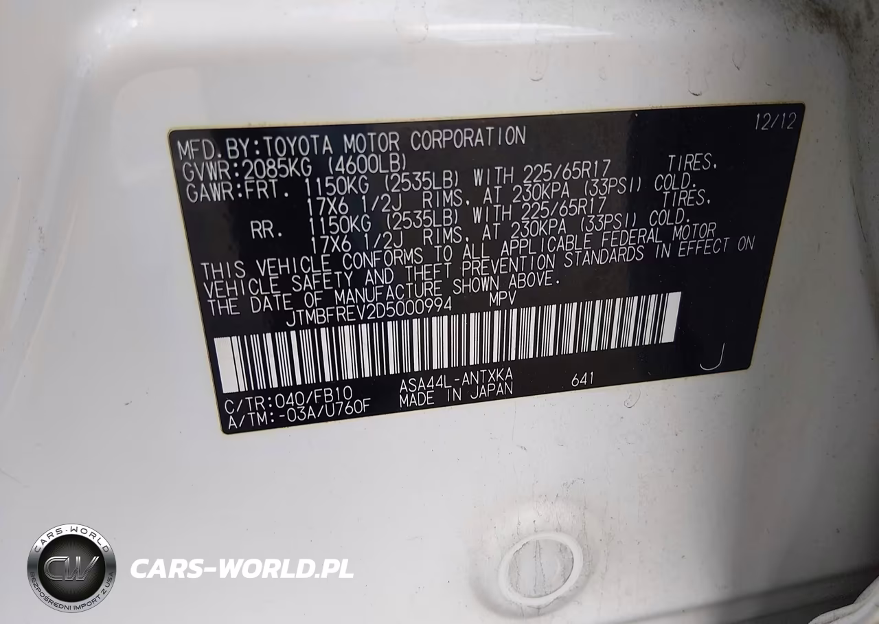 2013 Toyota Rav4 Le VIN:JTMBFREV2D5000994 - 9