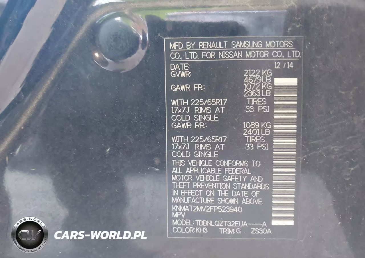 2015 Nissan Rogue Sv VIN:KNMAT2MV2FP523940 - 9