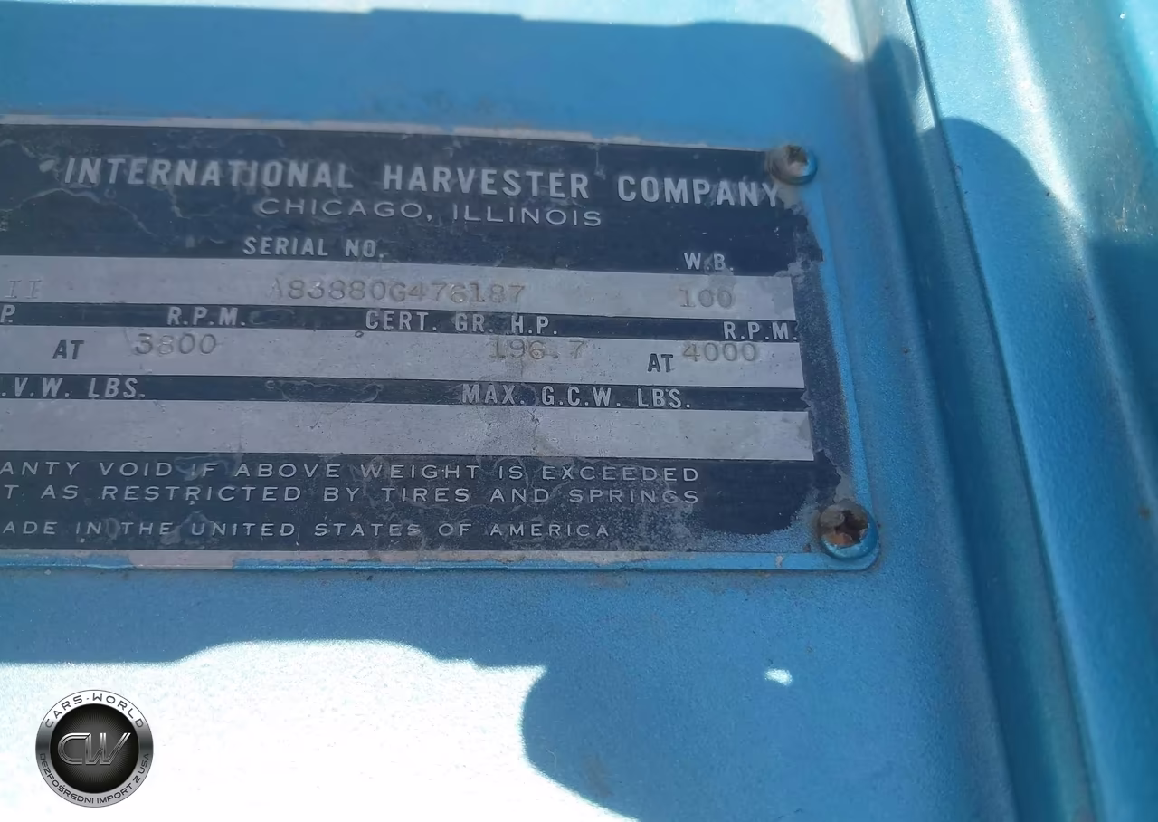 1972 International Other VIN:0000A83880G476187 - 9