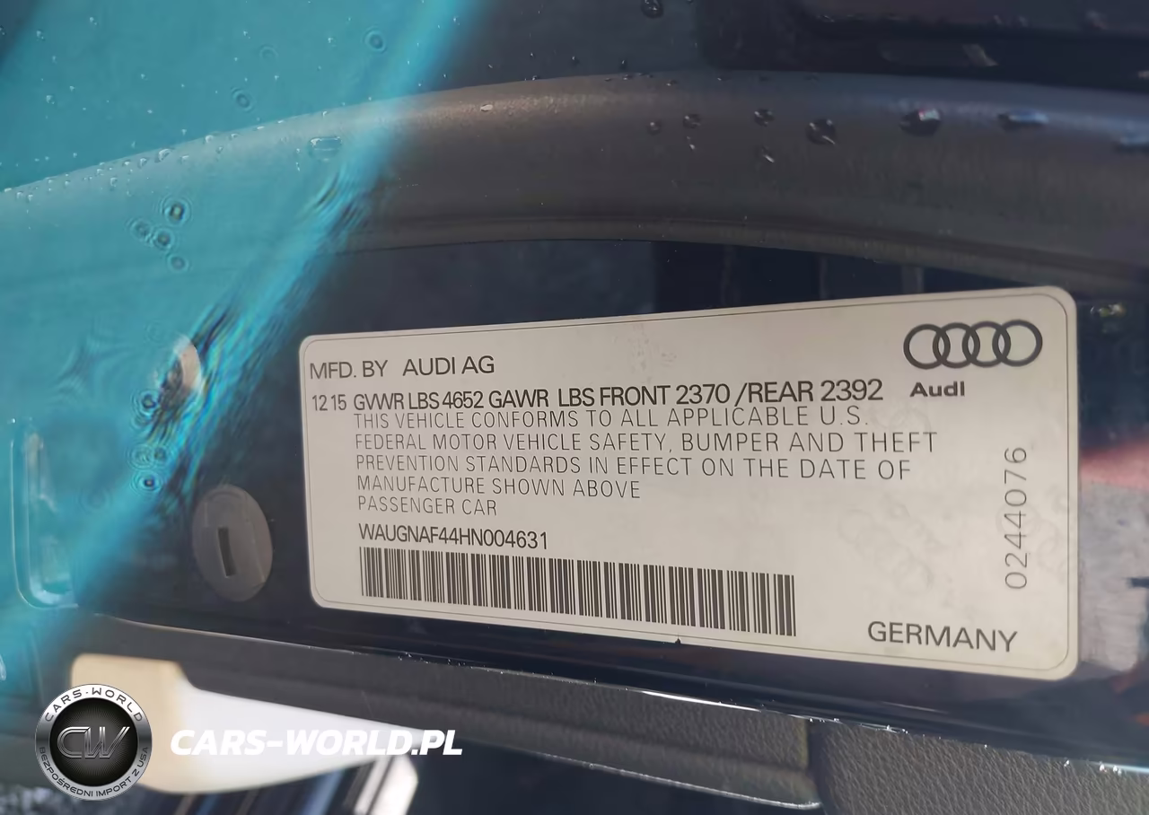 2017 Audi A4 2.0T Premium VIN:WAUGNAF44HN004631 - 9