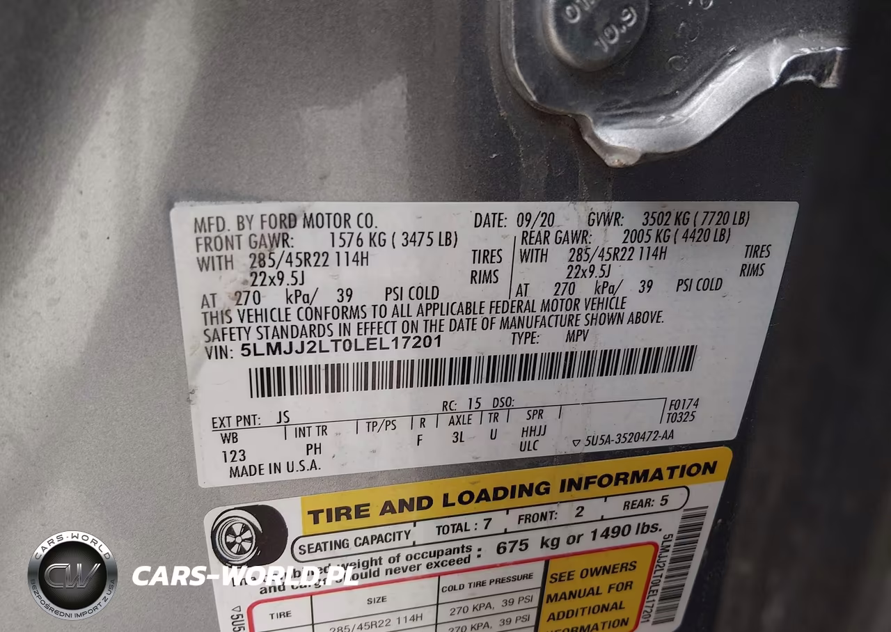 2020 Lincoln Navigator Reserve VIN:5LMJJ2LT0LEL17201 - 9