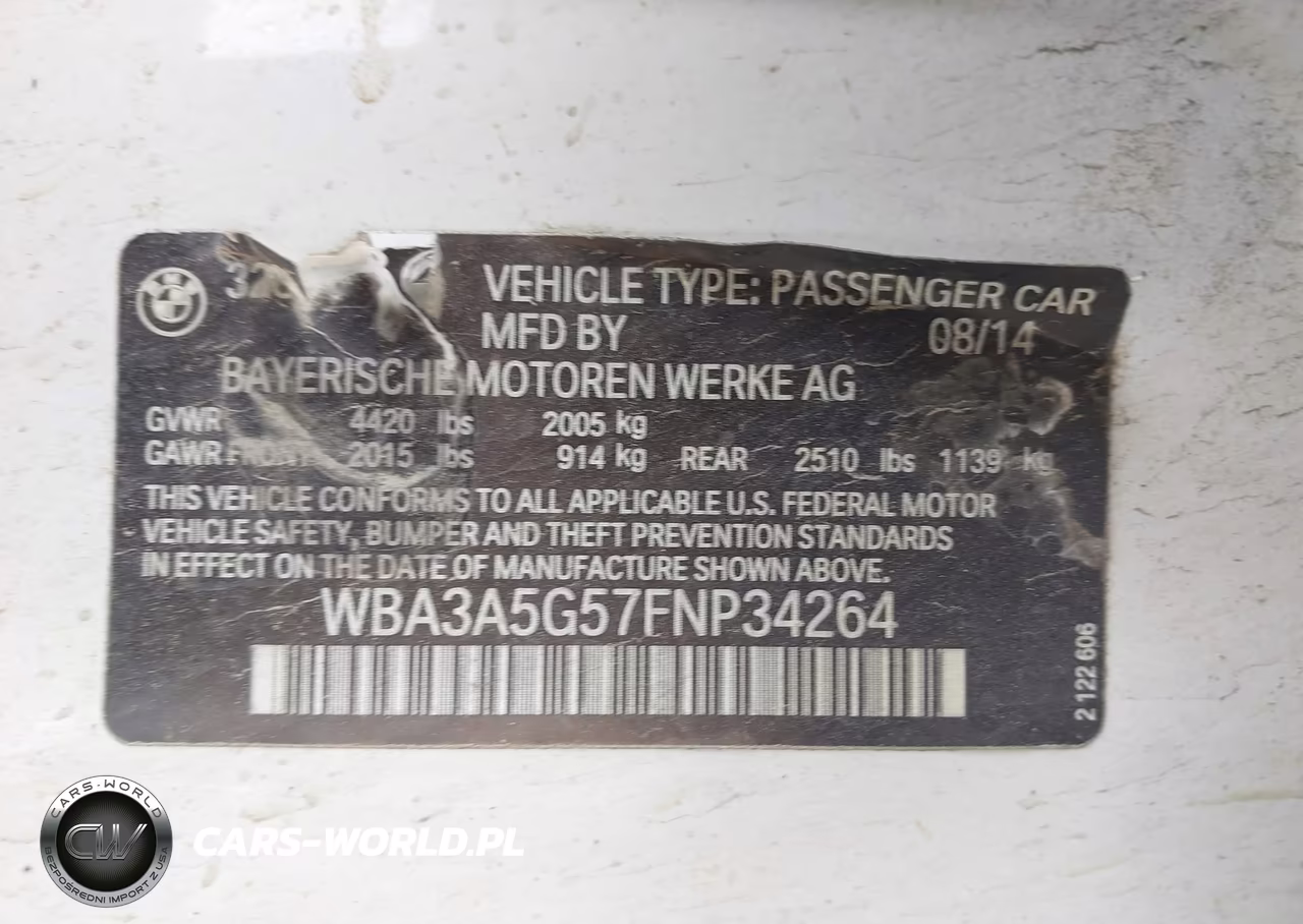 2015 BMW 328I VIN:WBA3A5G57FNP34264 - 9