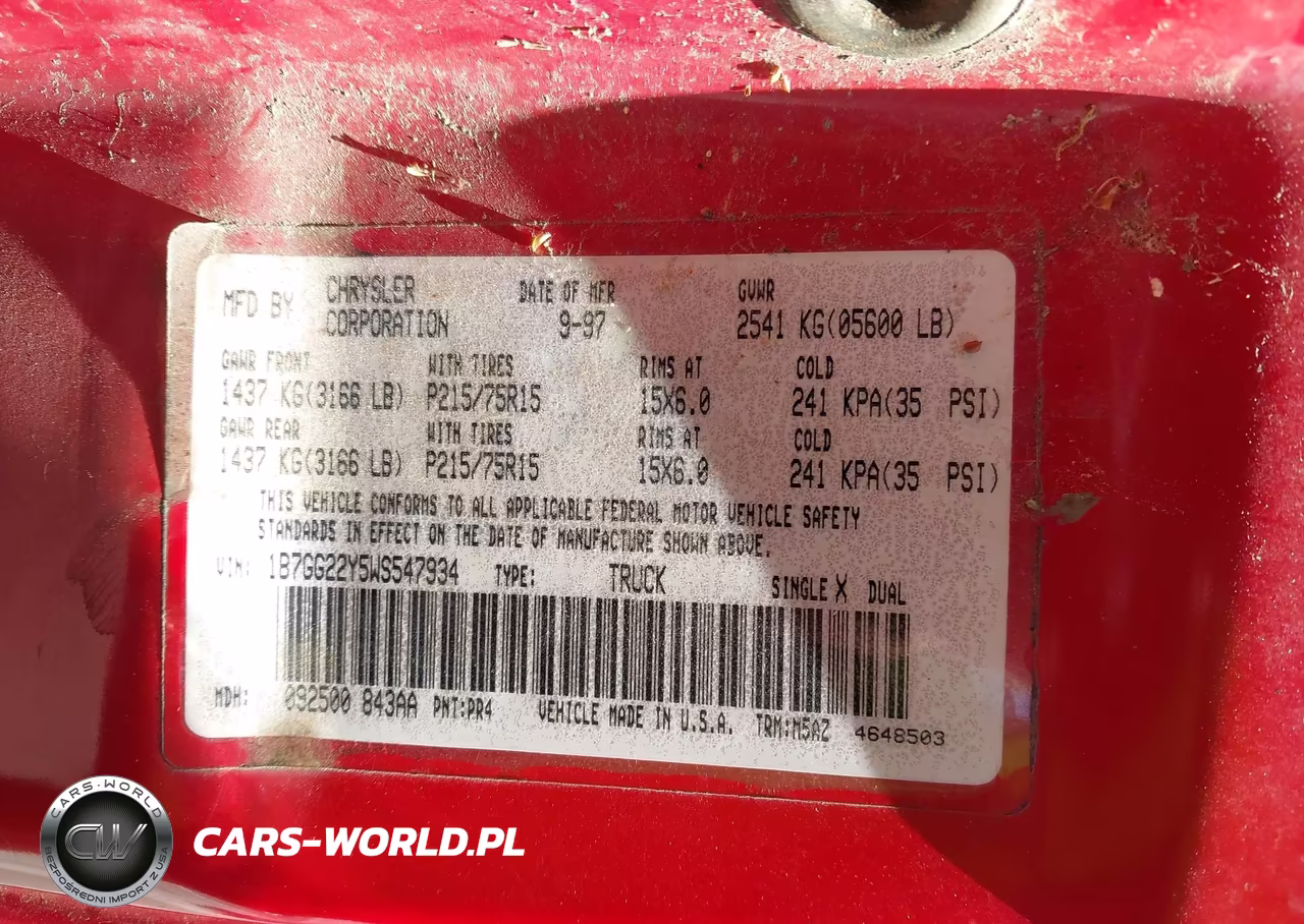 1998 Dodge Dakota Slt-Sport VIN:1B7GG22Y5WS547934 - 9