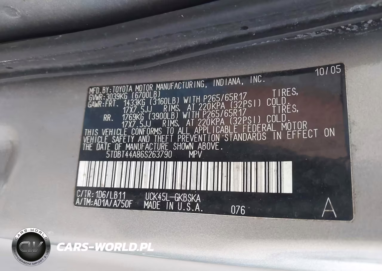 2006 Toyota Sequoia Sr5 V8 VIN:5TDBT44A86S263790 - 9