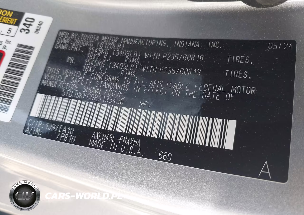 2024 Toyota Sienna Xle VIN:5TDJSKFC0RS135436 - 9