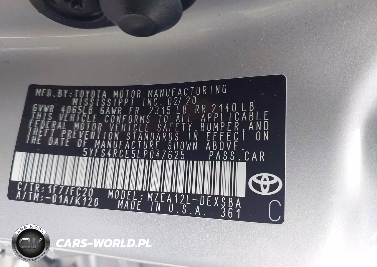 2020 Toyota Corolla Se VIN:5YFS4RCE5LP047625 - 9