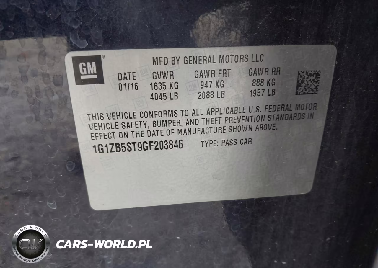 2016 Chevrolet Malibu Ls VIN:1G1ZB5ST9GF203846 - 8