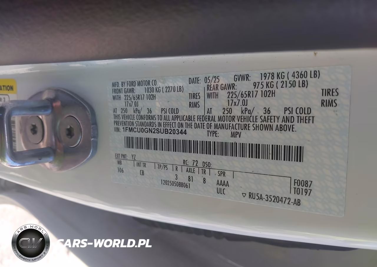 2025 Ford Escape Active VIN:1FMCU0GN2SUB20344 - 9
