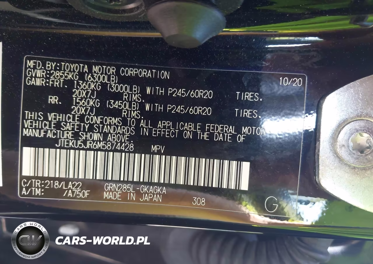 2021 Toyota 4Runner Limited VIN:JTEKU5JR6M5874428 - 9