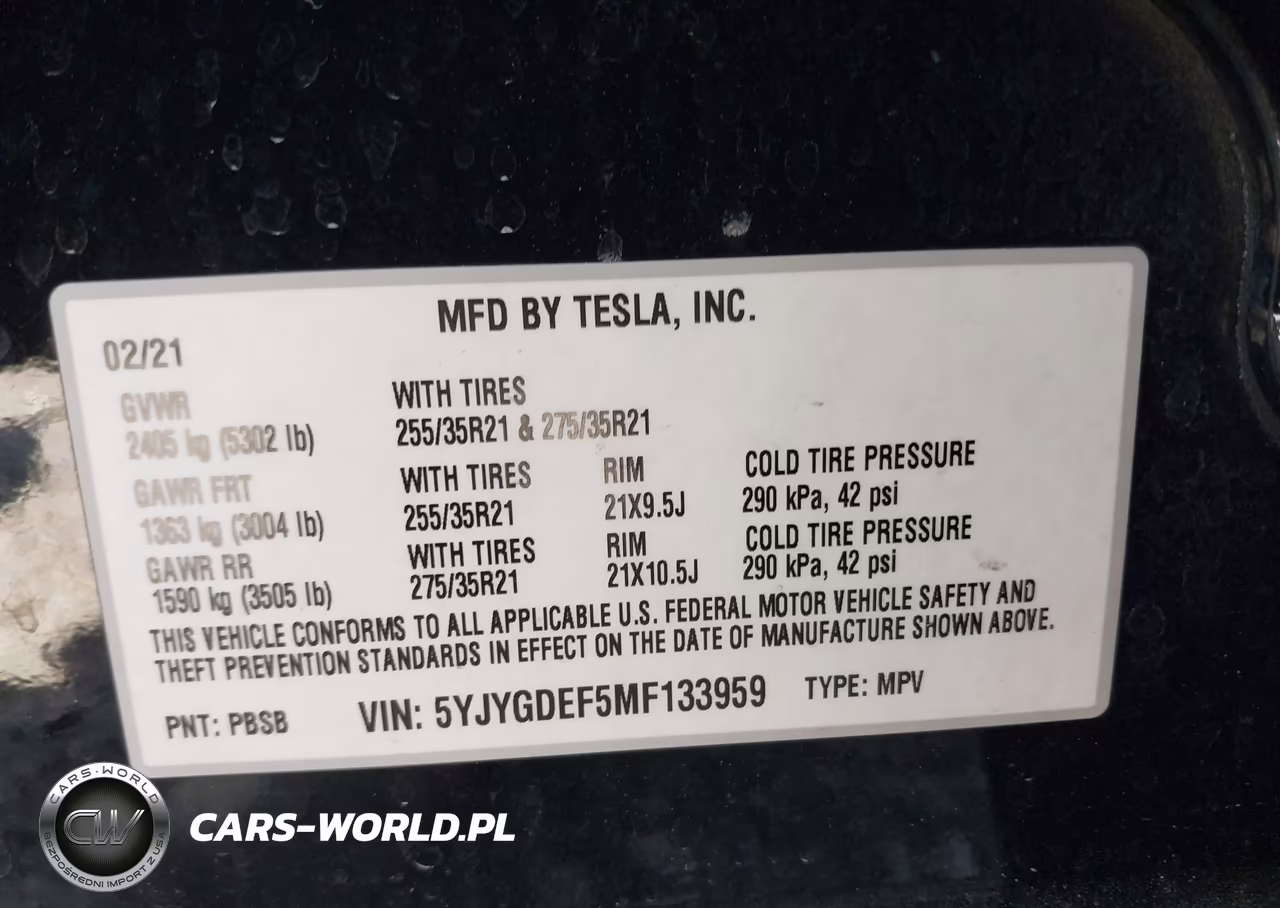 2021 Tesla Model Y Performance Dual Motor All-Wheel Drive VIN:5YJYGDEF5MF133959 - 9