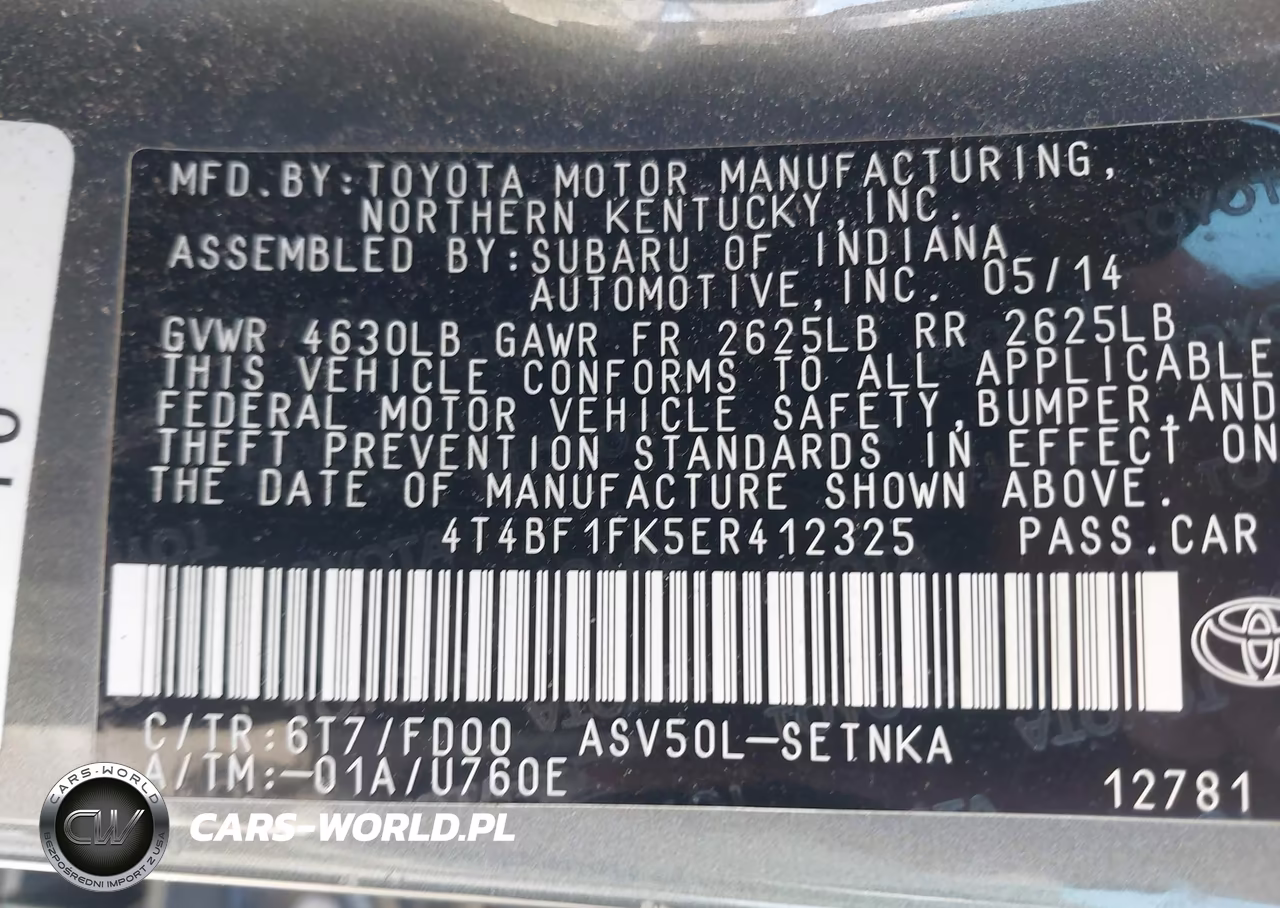 2014 Toyota Camry Le VIN:4T4BF1FK5ER412325 - 9