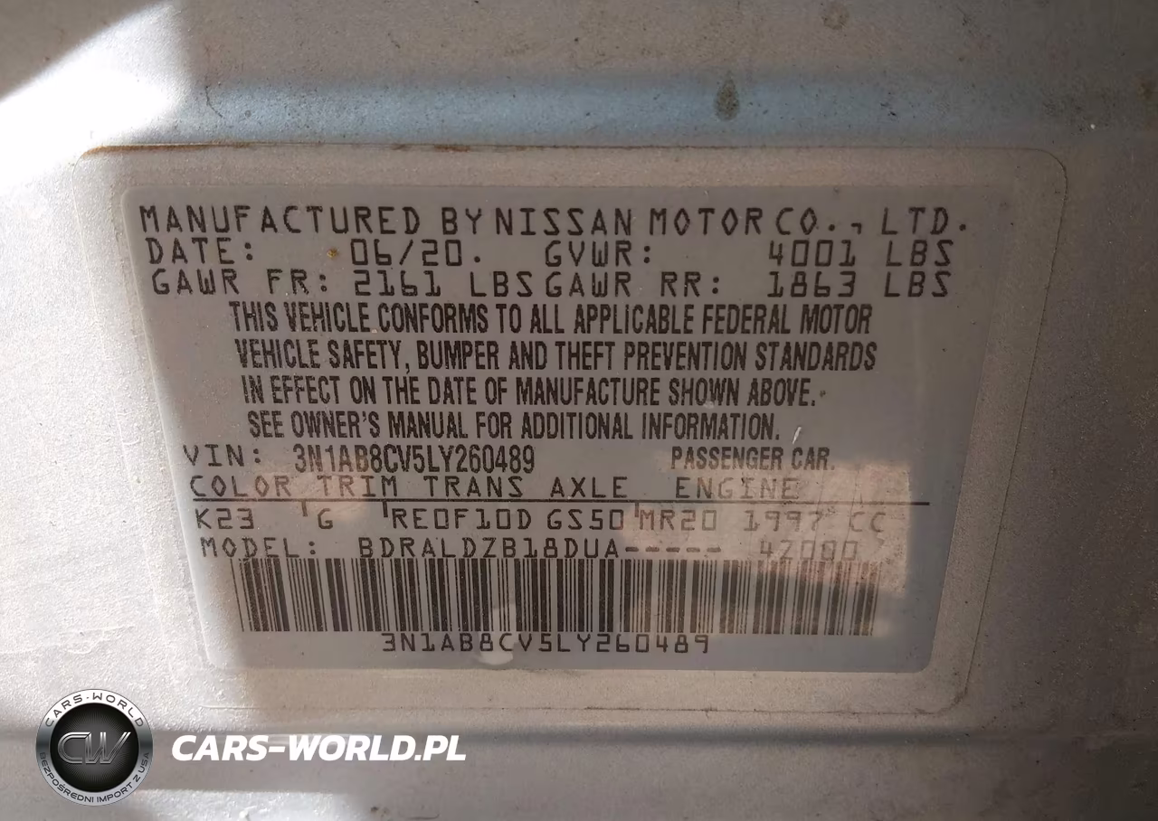 2020 Nissan Sentra Sv Xtronic Cvt VIN:3N1AB8CV5LY260489 - 9