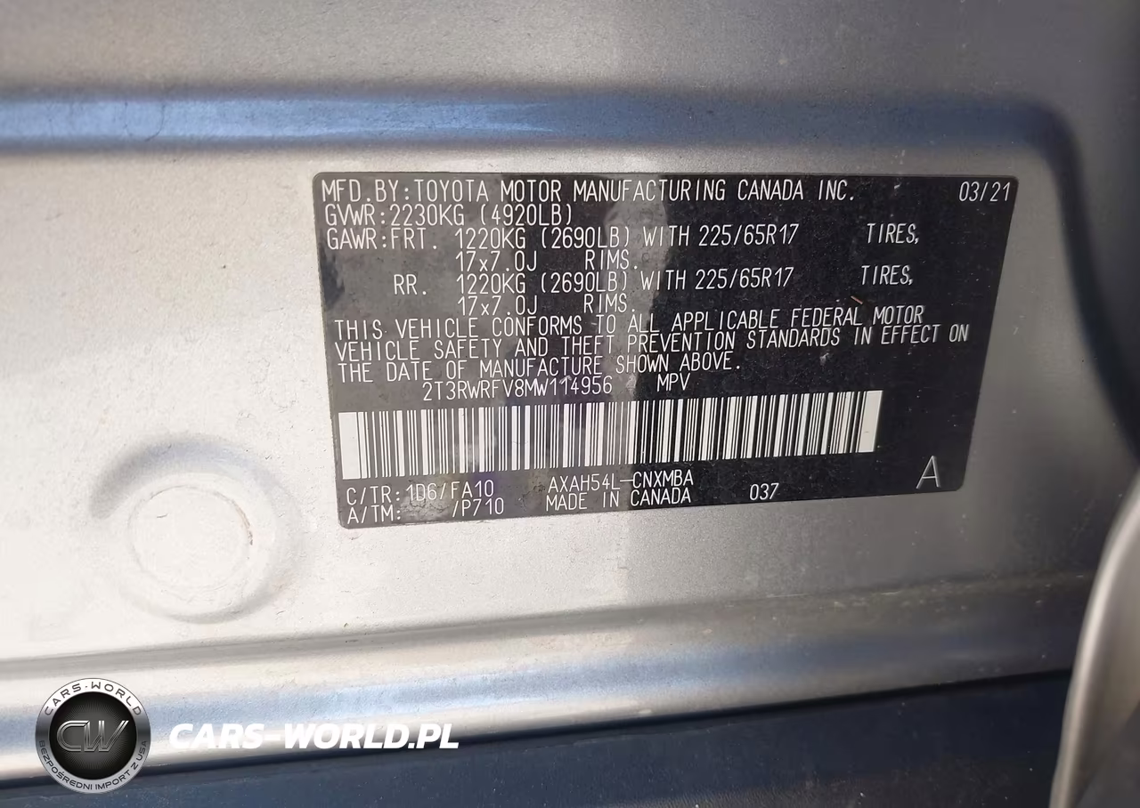 2021 Toyota Rav4 Hybrid Xle VIN:2T3RWRFV8MW114956 - 9