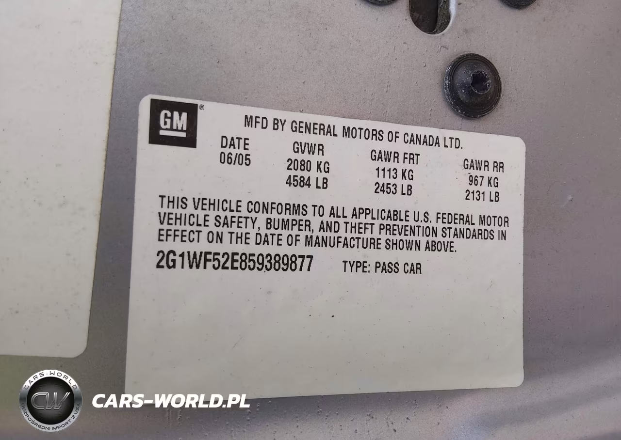 2005 Chevrolet Impala VIN:2G1WF52E859389877 - 9
