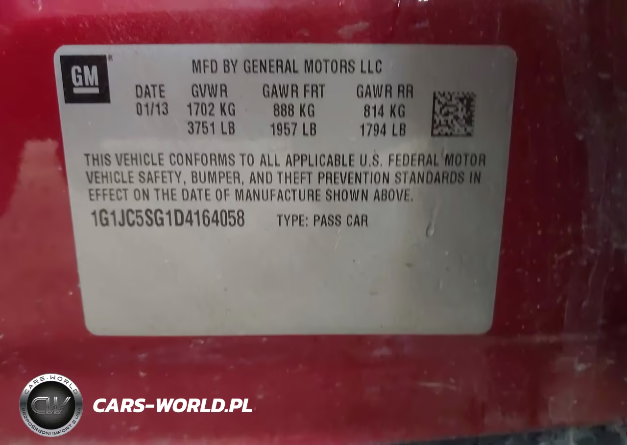 2013 Chevrolet Sonic Lt Auto VIN:1G1JC5SG1D4164058 - 9