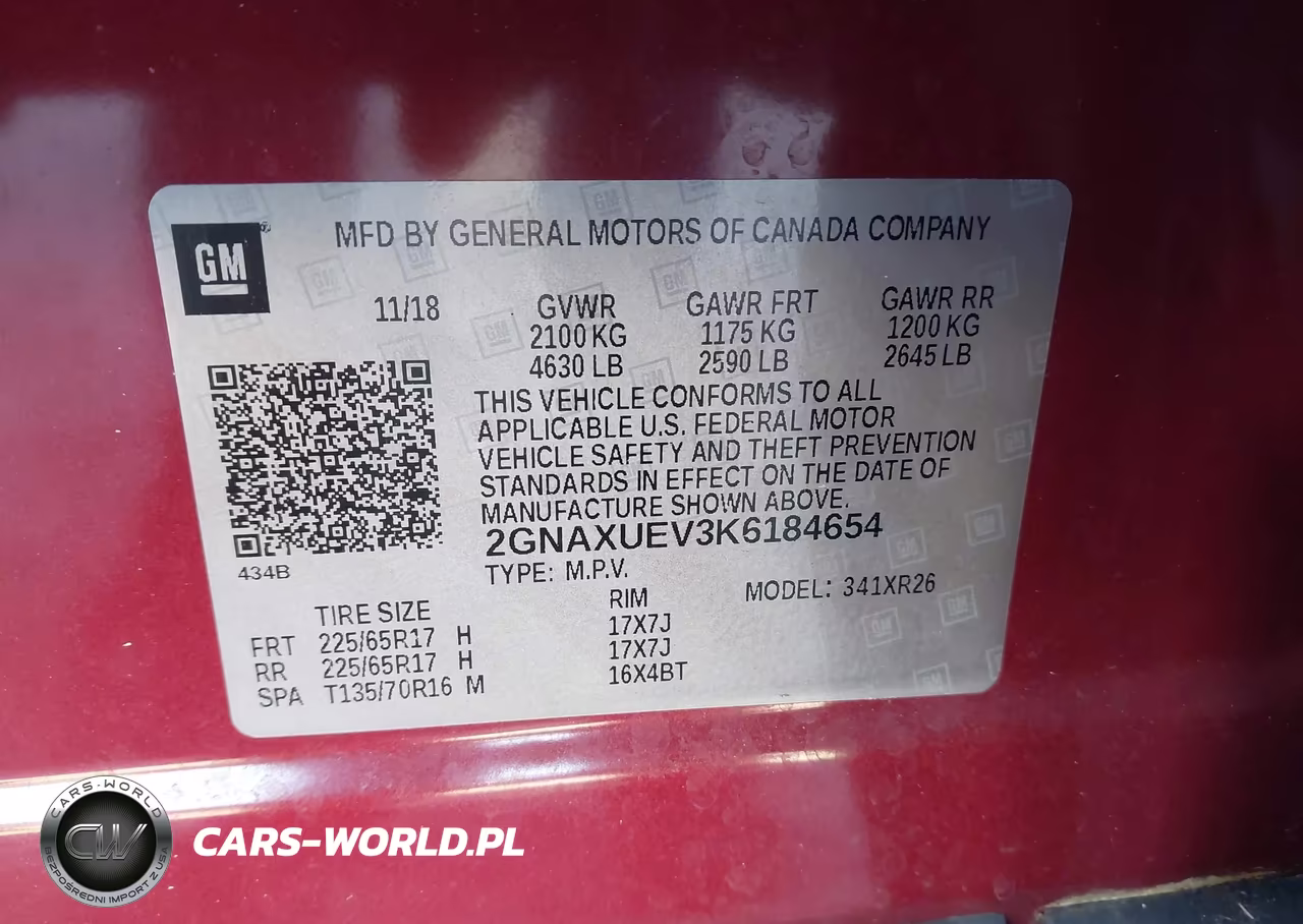 2019 Chevrolet Equinox Lt VIN:2GNAXUEV3K6184654 - 9