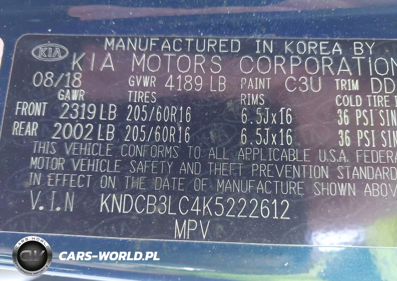 2019 Kia Niro Lx VIN:KNDCB3LC4K5222612 - 9