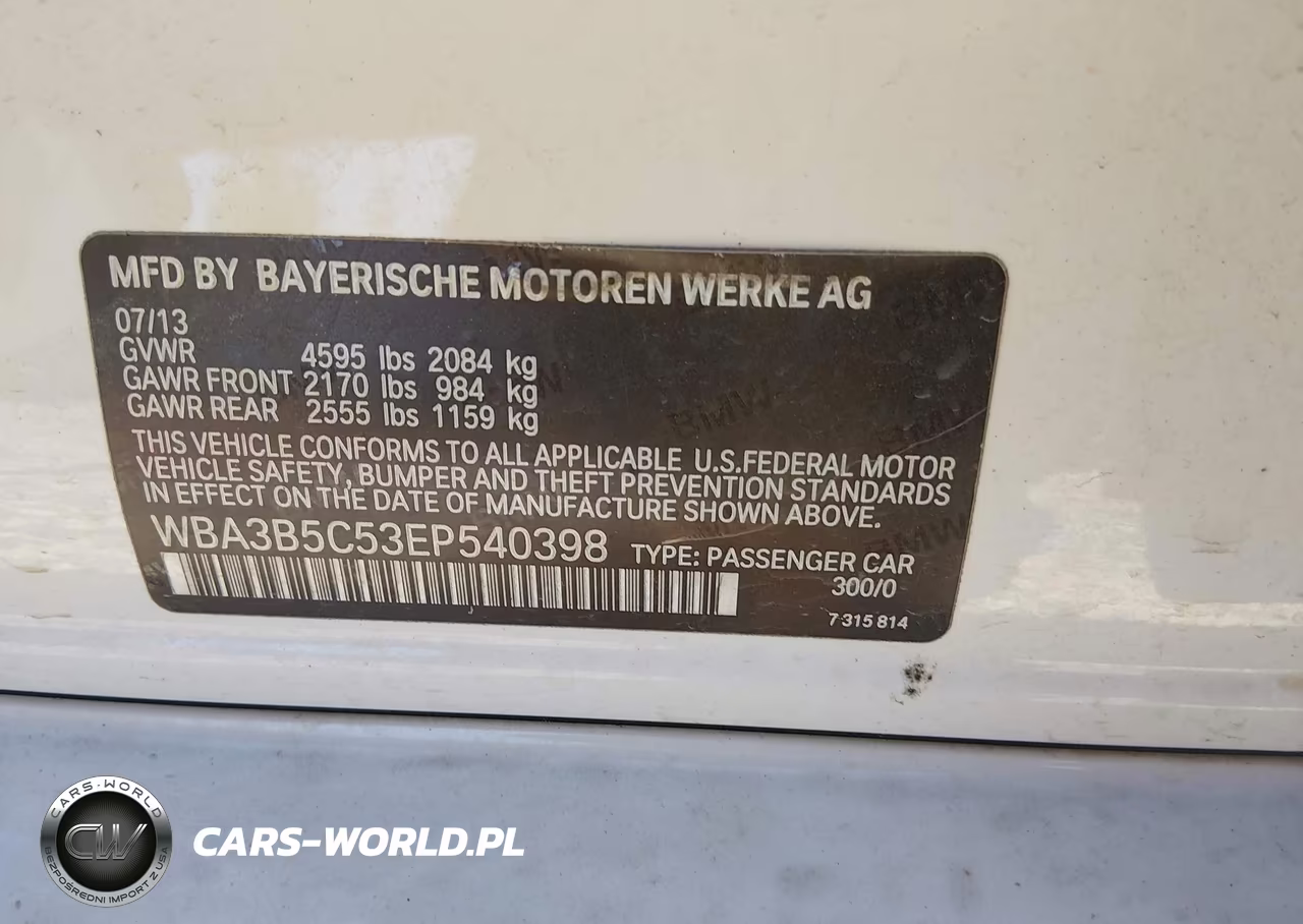 2014 BMW 328I xDrive VIN:WBA3B5C53EP540398 - 9