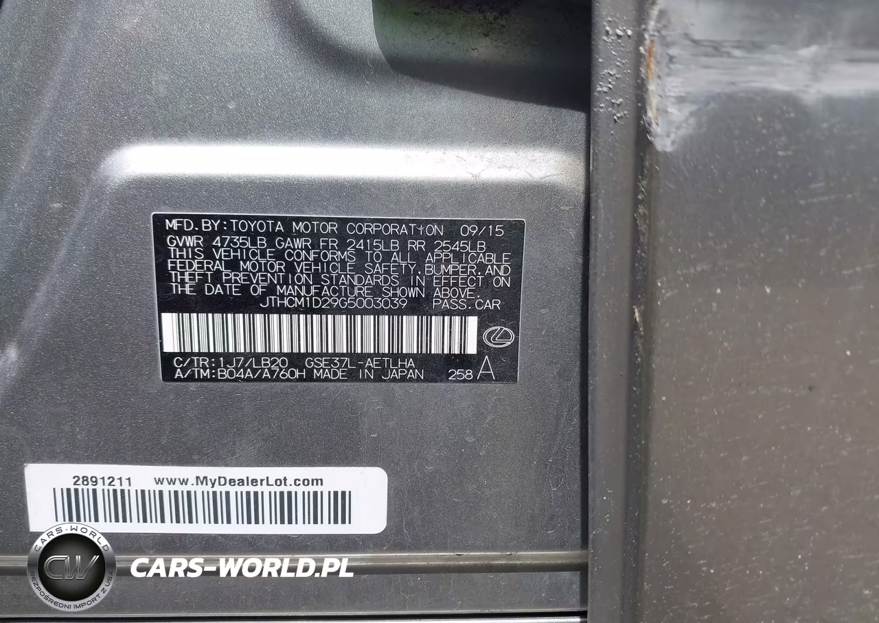 2016 Lexus Is 300 VIN:JTHCM1D29G5003039 - 9