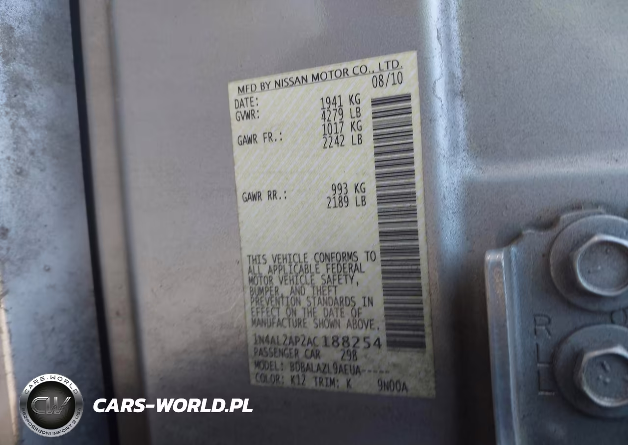 2010 Nissan Altima 2.5 VIN:1N4AL2AP2AC188254 - 9