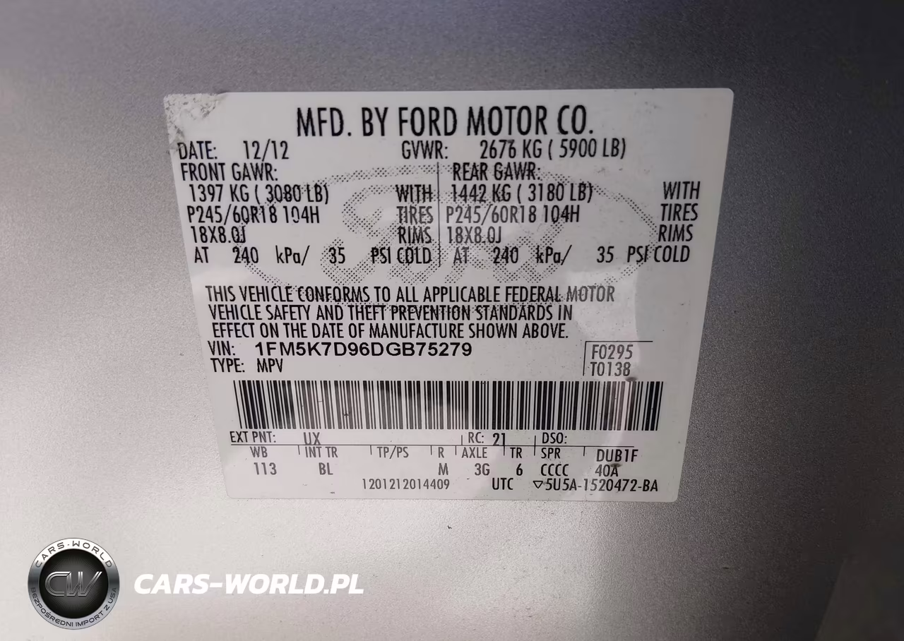 2013 Ford Explorer Xlt VIN:1FM5K7D96DGB75279 - 9