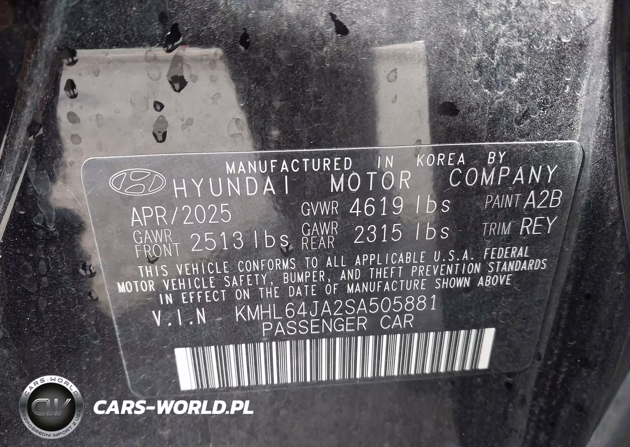 2025 Hyundai Sonata Sel VIN:KMHL64JA2SA505881 - 9