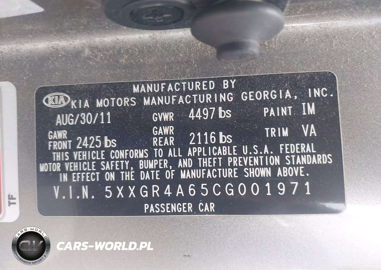 2012 Kia Optima Sx VIN:5XXGR4A65CG001971 - 9