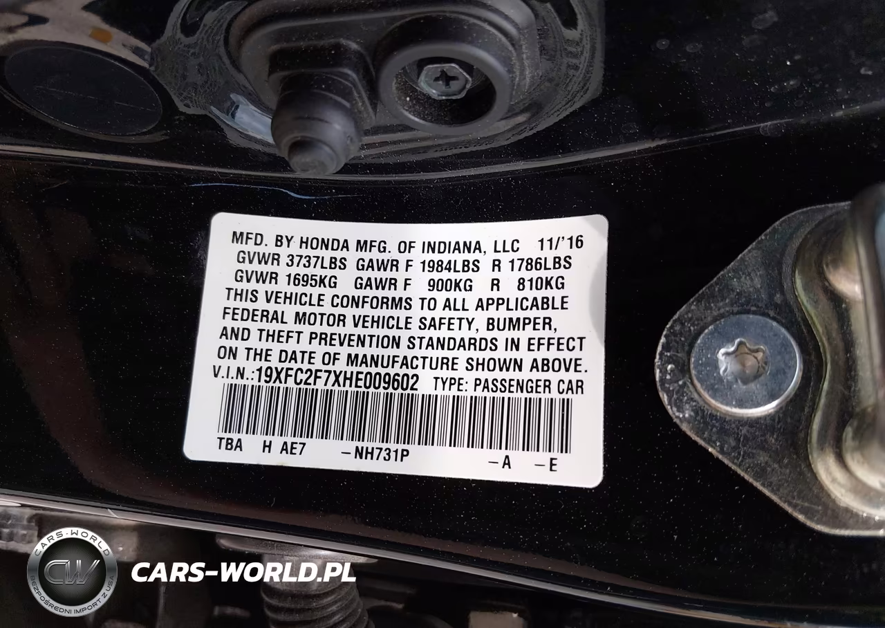 2017 Honda Civic Ex VIN:19XFC2F7XHE009602 - 9