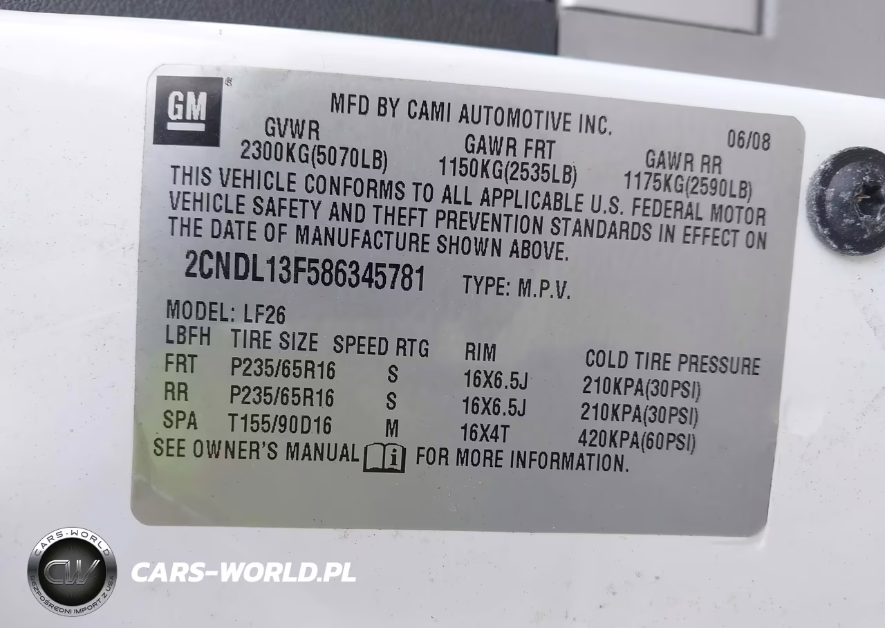 2008 Chevrolet Equinox Ls VIN:2CNDL13F586345781 - 9