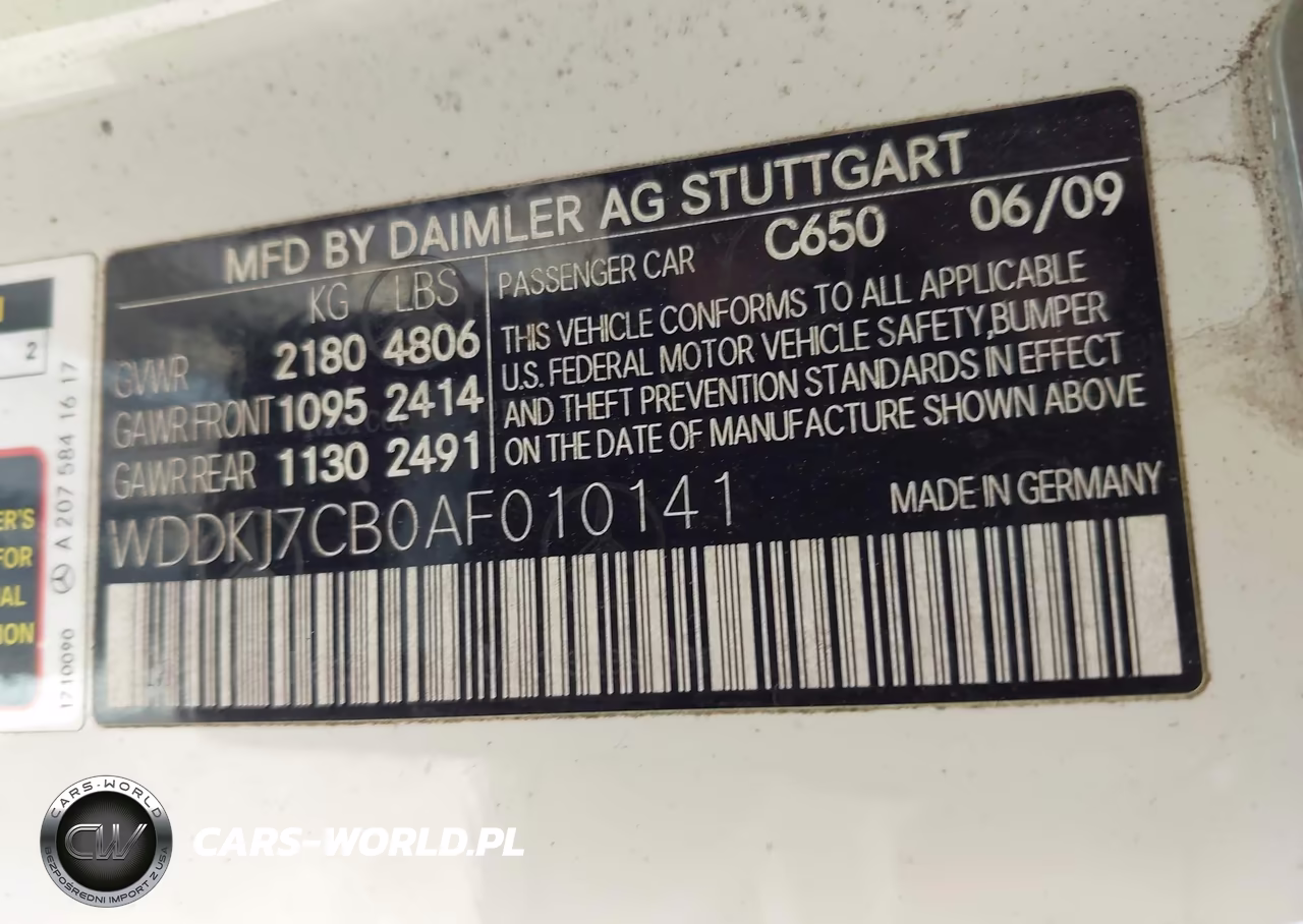 2010 Mercedes-Benz E 550 VIN:WDDKJ7CB0AF010141 - 9