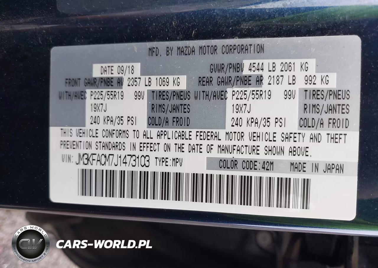 2018 Mazda Cx-5 Touring VIN:JM3KFACM7J1473103 - 9