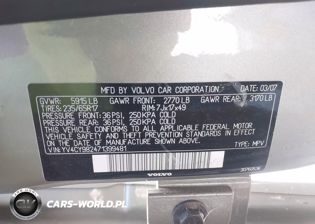 2007 Volvo Xc90 3.2 VIN:YV4CY982471399481 - 9