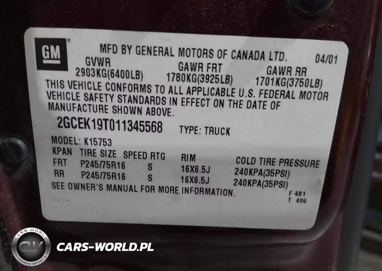2001 Chevrolet Silverado 1500 Ls VIN:2GCEK19T011345568 - 9