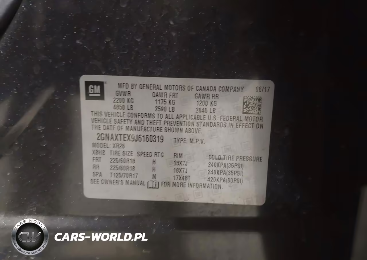 2018 Chevrolet Equinox Lt VIN:2GNAXTEX9J6160319 - 9