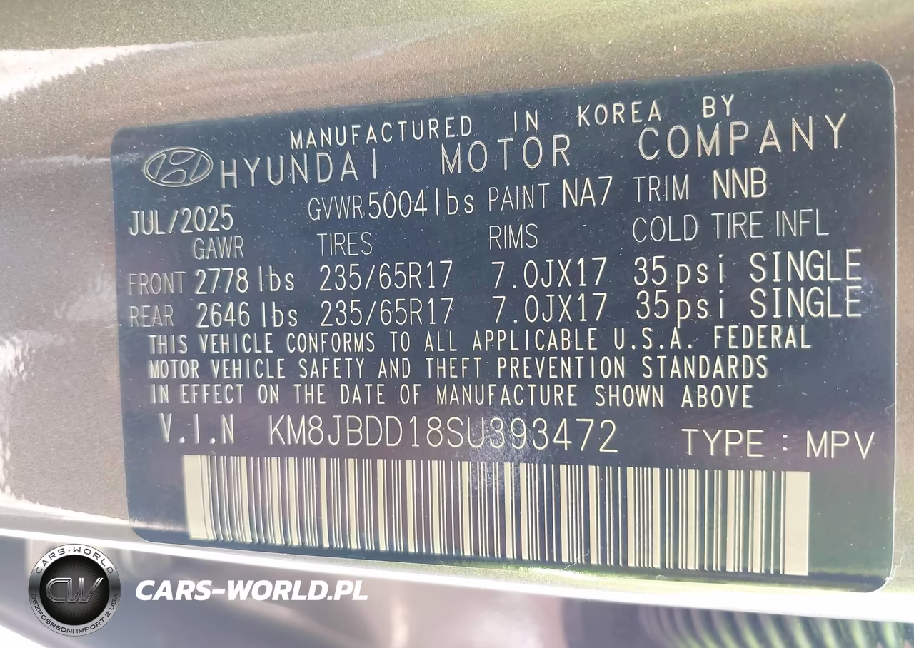 2025 Hyundai Tucson Hybrid Blue VIN:KM8JBDD18SU393472 - 9