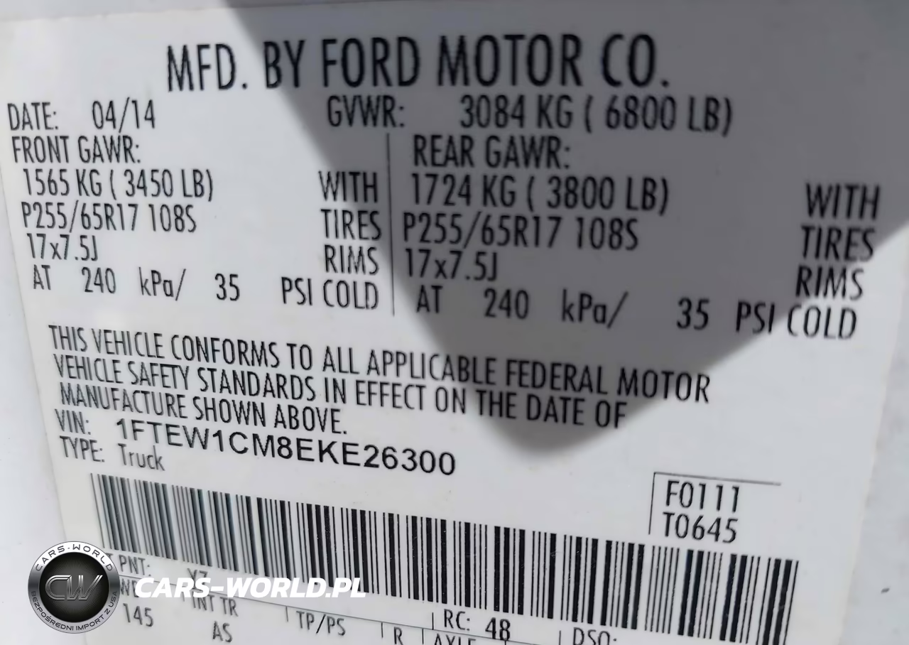 2014 Ford F-150 Xl VIN:1FTEW1CM8EKE26300 - 9