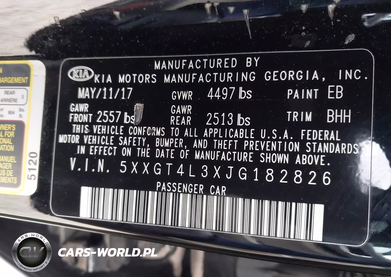 2018 Kia Optima Lx VIN:5XXGT4L3XJG182826 - 9