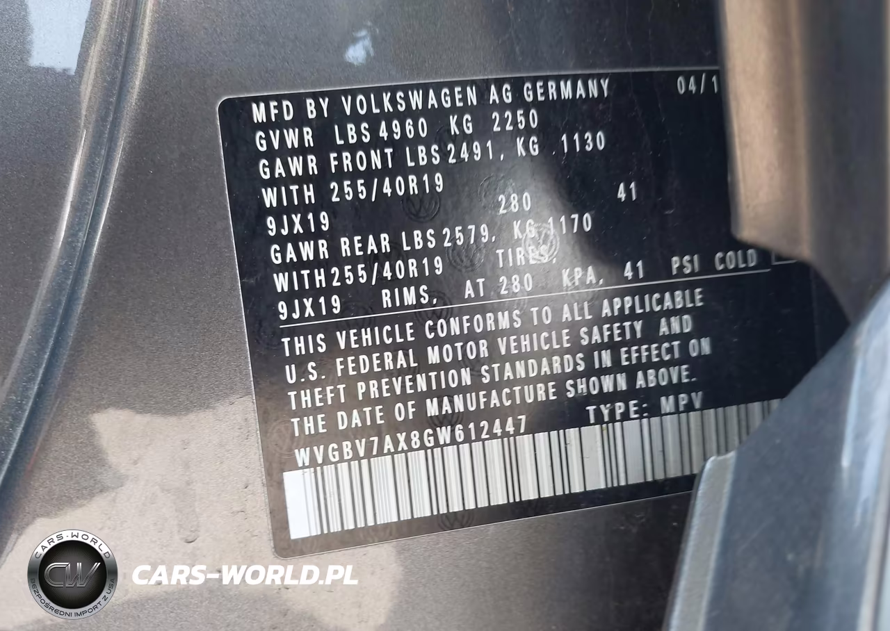 2016 Volkswagen Tiguan R-Line VIN:WVGBV7AX8GW612447 - 9