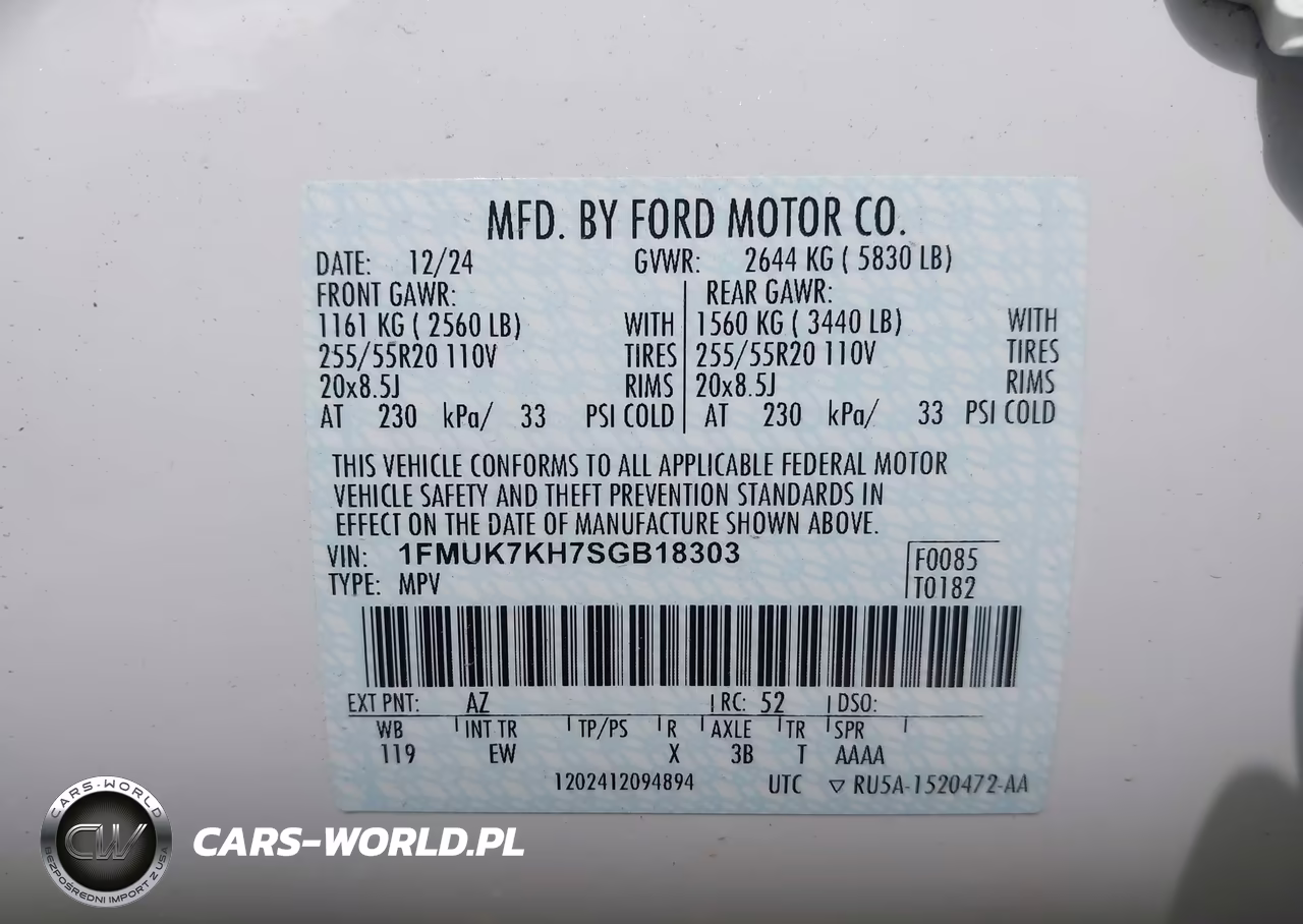 2025 Ford Explorer St-Line VIN:1FMUK7KH7SGB18303 - 9