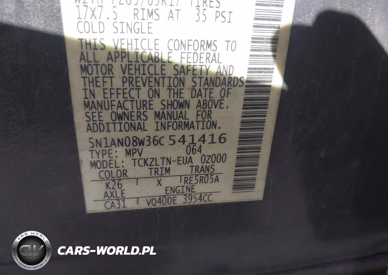 2006 Nissan Xterra Se VIN:5N1AN08W36C541416 - 9