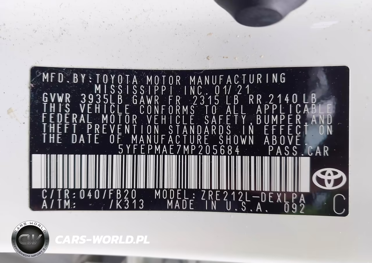 2021 Toyota Corolla Le VIN:5YFEPMAE7MP205684 - 9