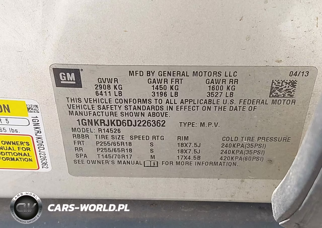 2013 Chevrolet Traverse 2Lt VIN:1GNKRJKD6DJ226362 - 9
