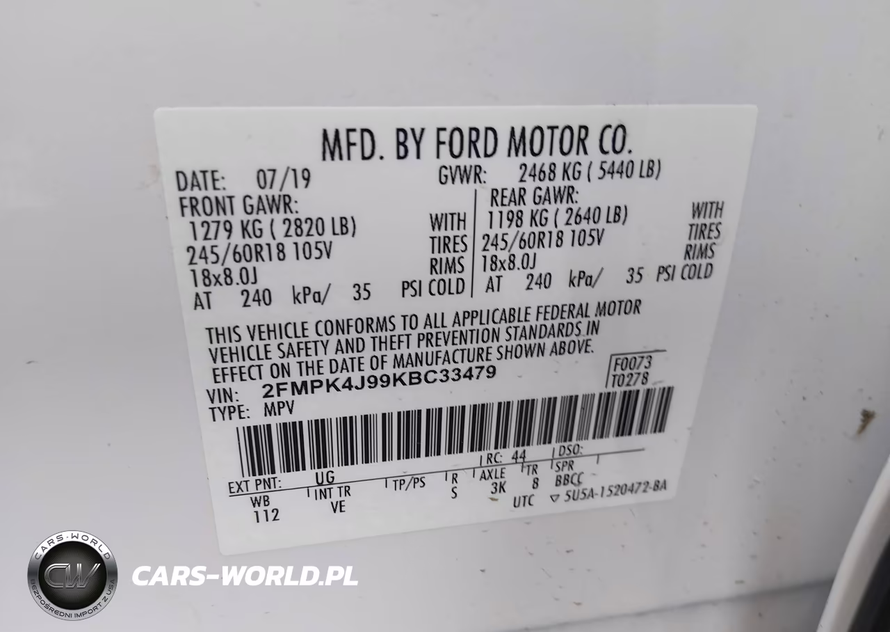 2019 Ford Edge Sel VIN:2FMPK4J99KBC33479 - 9