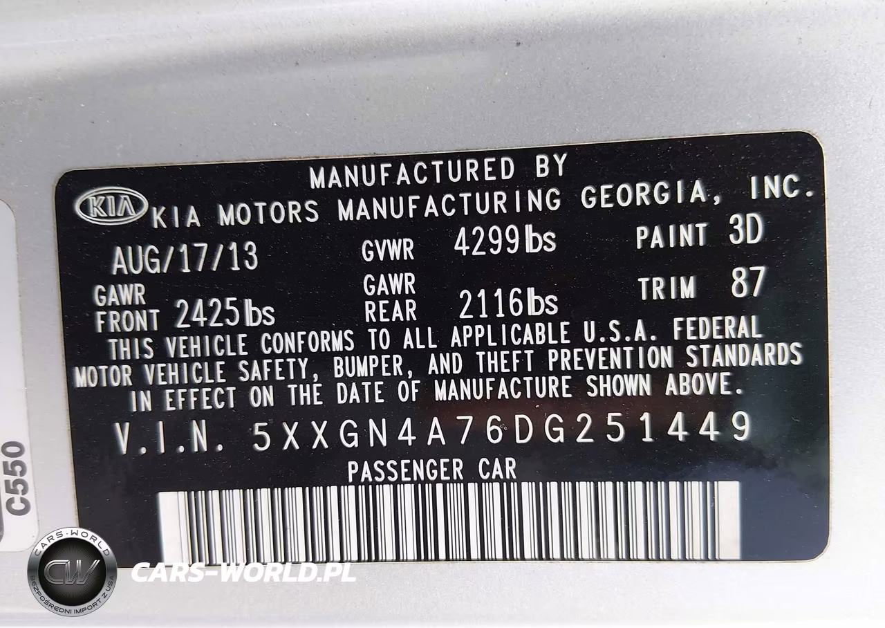 2013 Kia Optima Ex VIN:5XXGN4A76DG251449 - 9