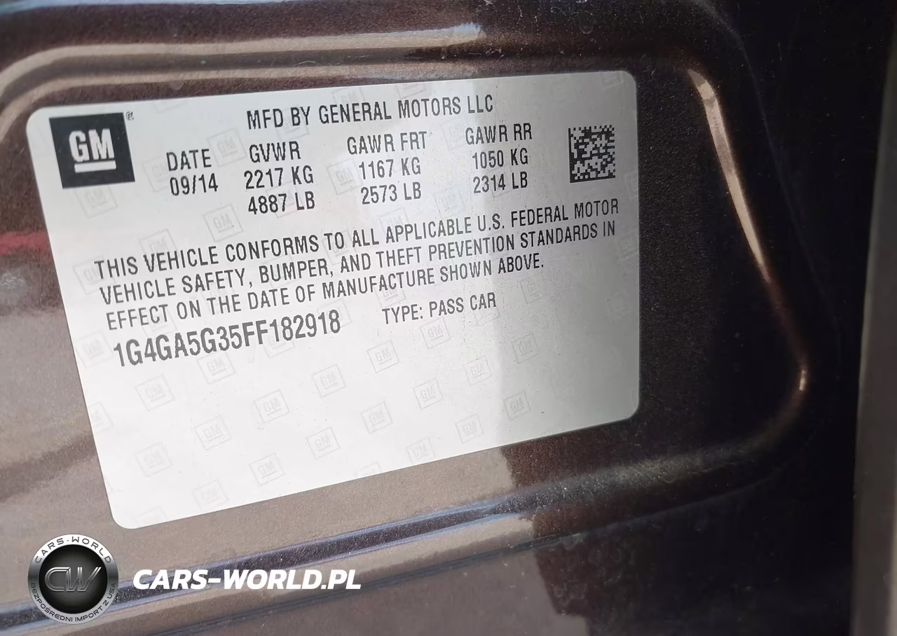 2015 Buick Lacrosse VIN:1G4GA5G35FF182918 - 9