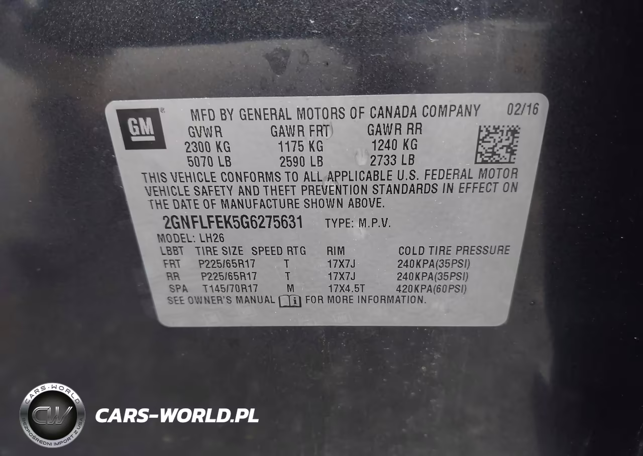 2016 Chevrolet Equinox Lt VIN:2GNFLFEK5G6275631 - 9