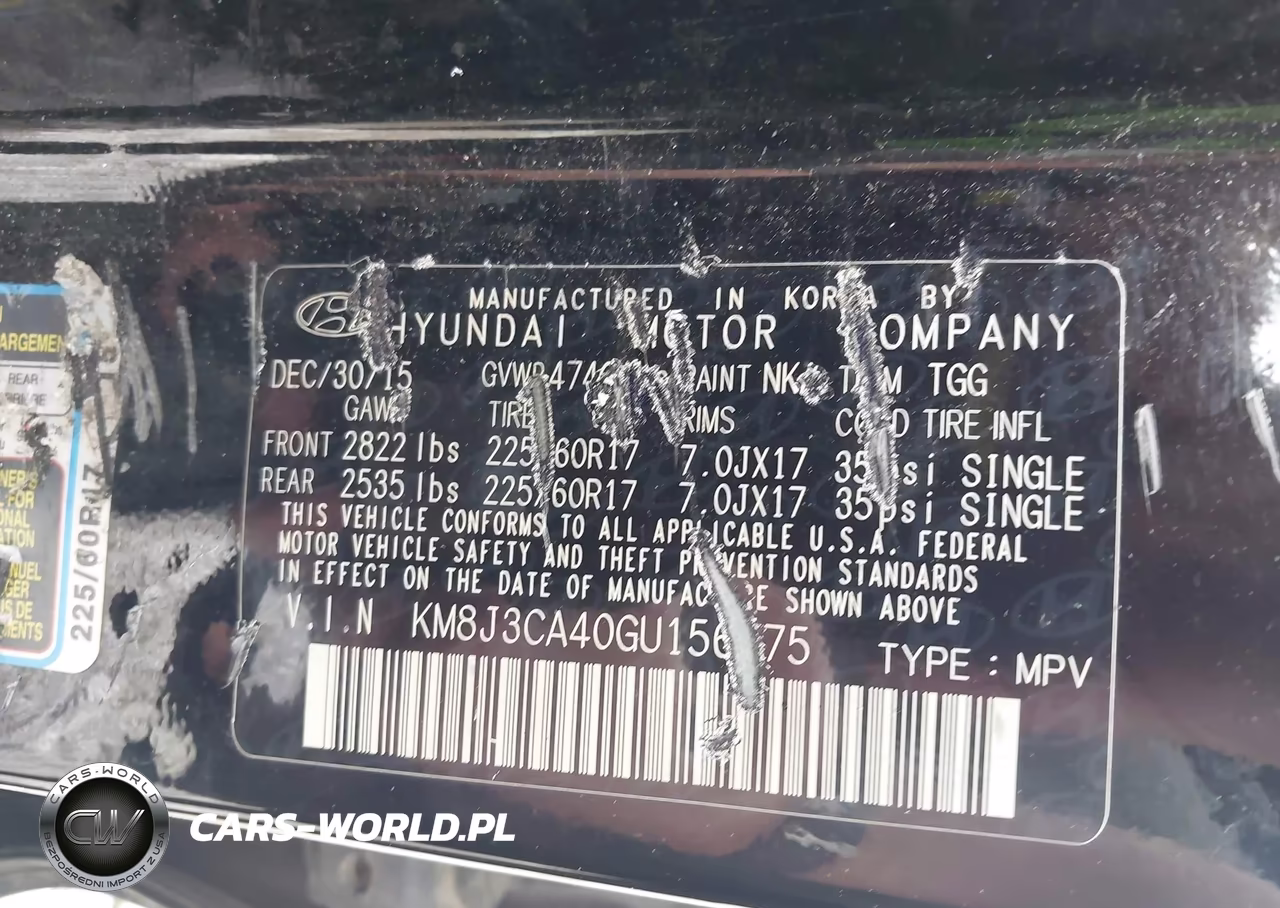 2016 Hyundai Tucson Se VIN:KM8J3CA40GU156875 - 9